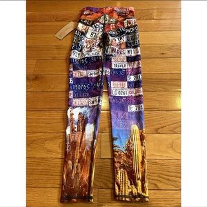 Niyama Sol Multicolor License Plate & Cactus Print Leggings